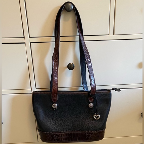 Early 2000s Brighton Black and Brown Shoulder Bag - Picture 1 of 14